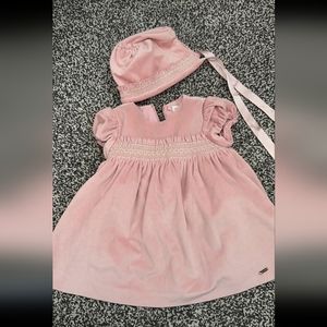 Mayoral Velvet Dress and hat